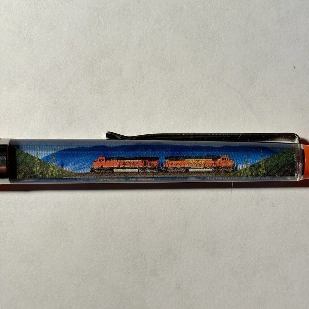 Trains Magazine Floaty Pen BNSF ES44AC SD70MAC Engine Moves Railroad Railway